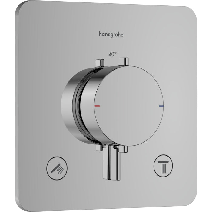 Hansgrohe Ecostat Comfort Q Thermostat For Concealed Installation For 2 Functions - Unbeatable Bathrooms