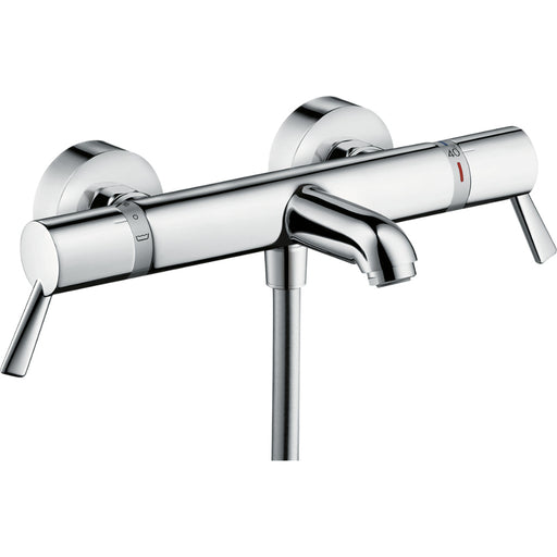 Hansgrohe Ecostat Comfort Thermostatic Bath Mixer Care For Exposed Installation with Extra Long Handles - Chrome - Unbeatable Bathrooms