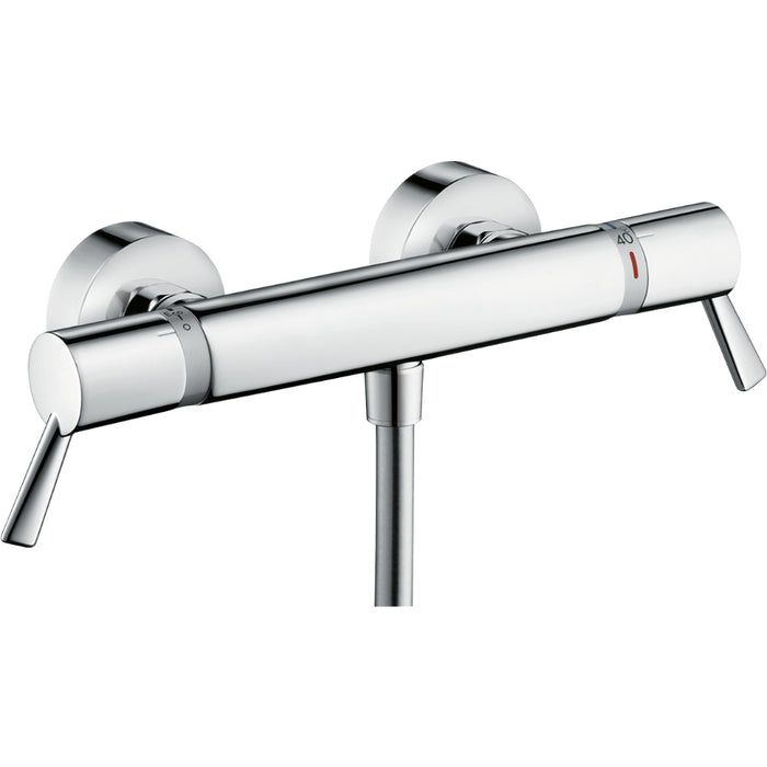 Hansgrohe Ecostat Comfort Thermostatic Shower Mixer Care For Exposed Installation with Extra Long Handles - Chrome - Unbeatable Bathrooms