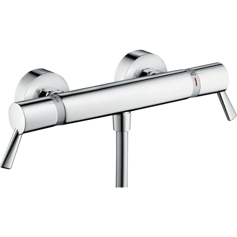 Hansgrohe Ecostat Comfort Thermostatic Shower Mixer Care For Exposed Installation with Extra Long Handles - Chrome - Unbeatable Bathrooms