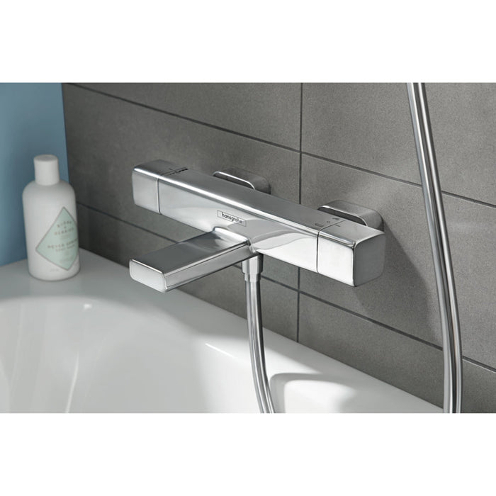 Hansgrohe Ecostat E Bath Thermostat For Exposed Installation - Chrome - Unbeatable Bathrooms