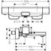 Hansgrohe Ecostat E Bath Thermostat For Exposed Installation - Chrome - Unbeatable Bathrooms