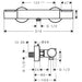 Hansgrohe Ecostat Element Shower Thermostat For Exposed Installation - Unbeatable Bathrooms