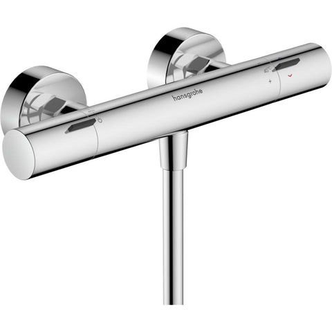 Hansgrohe Ecostat Fine Shower Thermostat For Exposed Installation - Unbeatable Bathrooms