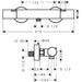 Hansgrohe Ecostat Fine Shower Thermostat For Exposed Installation with Temperature Limiter - Chrome - Unbeatable Bathrooms
