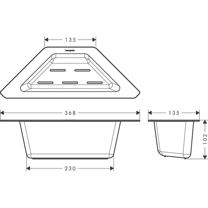 Hansgrohe F27 Corner Bowl - Black - Unbeatable Bathrooms