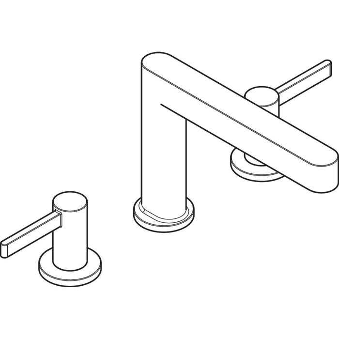 Hansgrohe Finoris 3-Hole Basin Mixer 110 with Push-Open Waste Set - Unbeatable Bathrooms