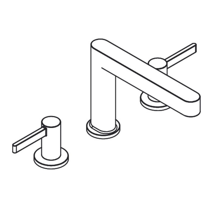 Hansgrohe Finoris 3-Hole Basin Mixer 110 with Push-Open Waste Set - Unbeatable Bathrooms