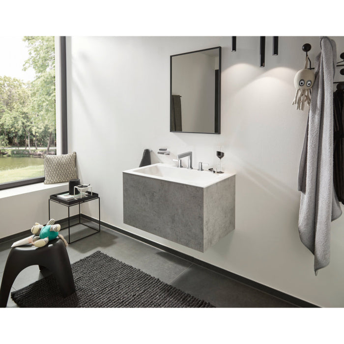 Hansgrohe Finoris 3-Hole Basin Mixer 110 with Push-Open Waste Set - Unbeatable Bathrooms