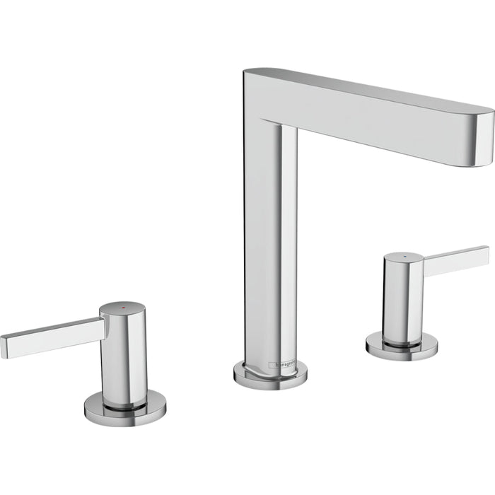 Hansgrohe Finoris 3-Hole Basin Mixer 160 with Push-Open Waste Set - Unbeatable Bathrooms