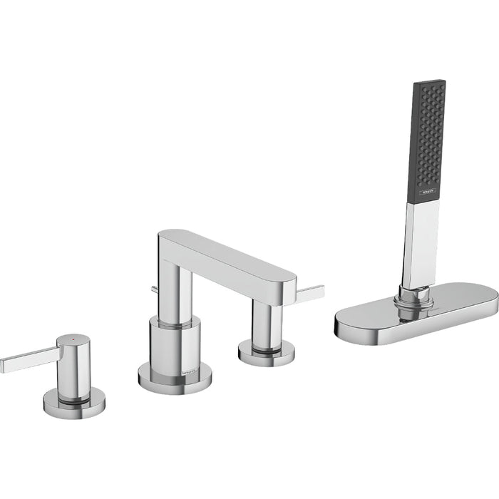 Hansgrohe Finoris 4-Hole Rim Mounted Bath Mixer with Sbox - Unbeatable Bathrooms