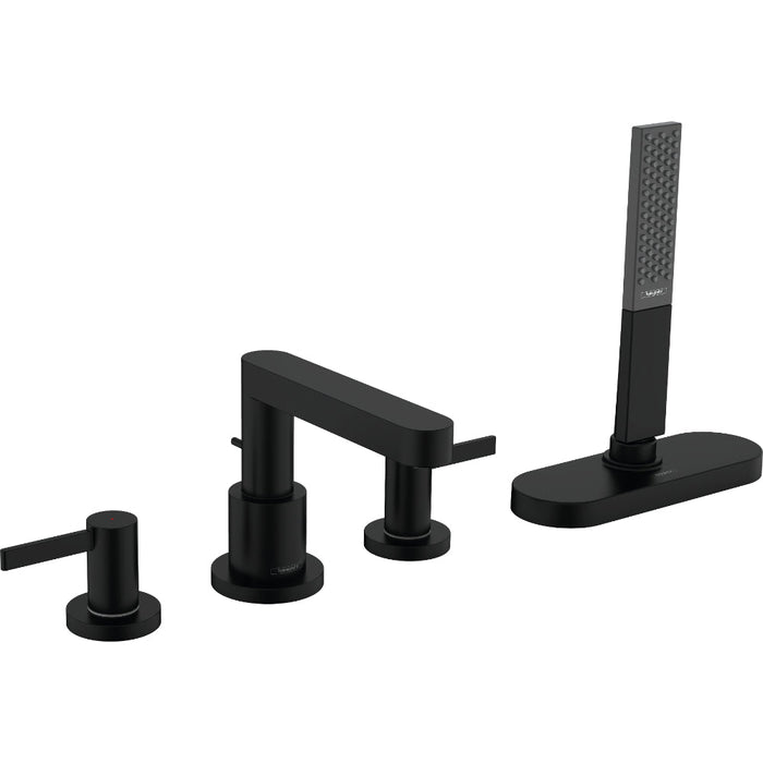 Hansgrohe Finoris 4-Hole Rim Mounted Bath Mixer with Sbox - Unbeatable Bathrooms