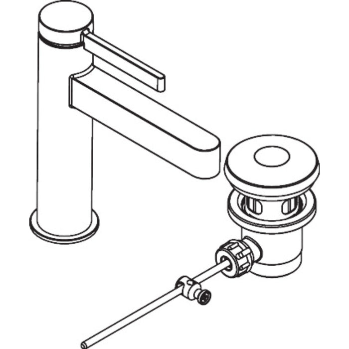 Hansgrohe Finoris Single Lever Basin Mixer 110 Coolstart with Pop-Up Waste Set - Unbeatable Bathrooms