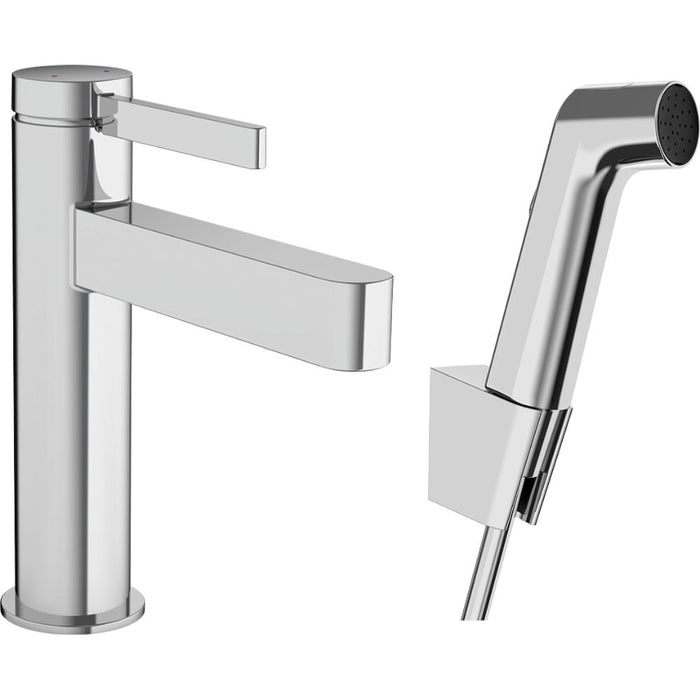 Hansgrohe Finoris Single Lever Basin Mixer 110 with Bidette Hand Shower and Shower Hose 160 cm - Unbeatable Bathrooms