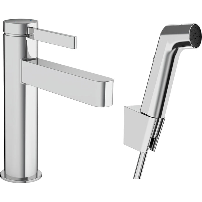 Hansgrohe Finoris Single Lever Basin Mixer 110 with Bidette Hand Shower and Shower Hose 160 cm - Unbeatable Bathrooms