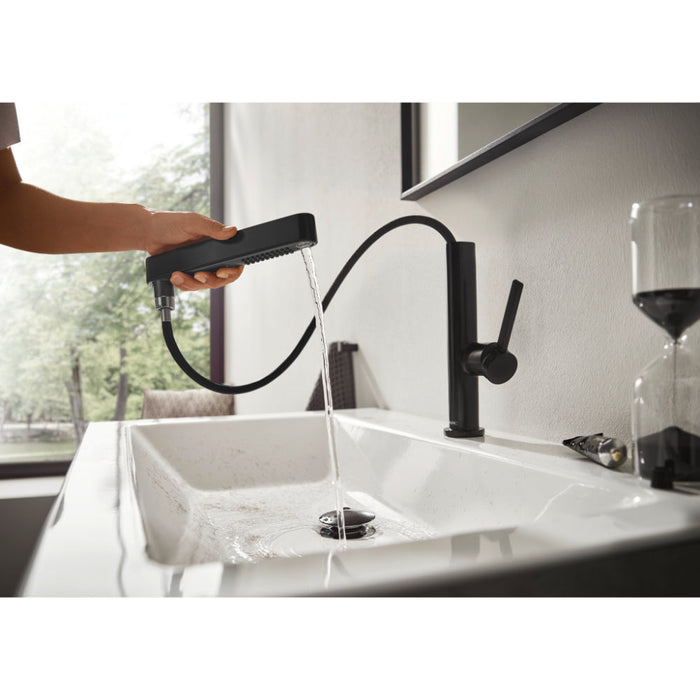 Hansgrohe Finoris Single Lever Basin Mixer 230 with Pull-Out Spray, 2Jet and Push-Open Waste Set - Unbeatable Bathrooms