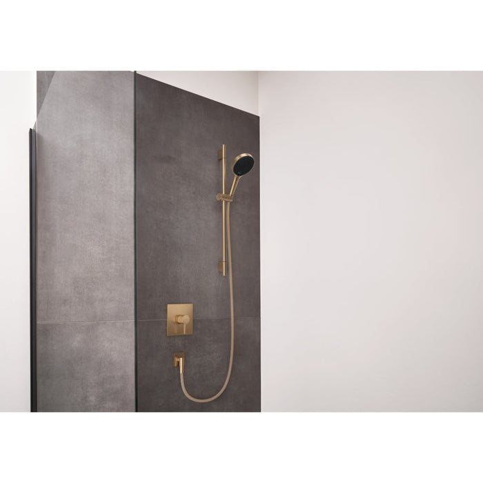 Hansgrohe Rainfinity Shower Set 130 3Jet Ecosmart with Shower Bar S Puro 65 cm, Push Slider and Designflex Textile Shower Hose 160 cm - Unbeatable Bathrooms