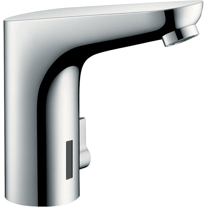 Hansgrohe Focus Electronic Basin Mixer 130 with Temperature Control and Battery-Operated - Chrome - Unbeatable Bathrooms