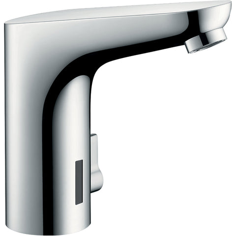 Hansgrohe Focus Electronic Basin Mixer 130 with Temperature Control and Battery-Operated - Chrome - Unbeatable Bathrooms