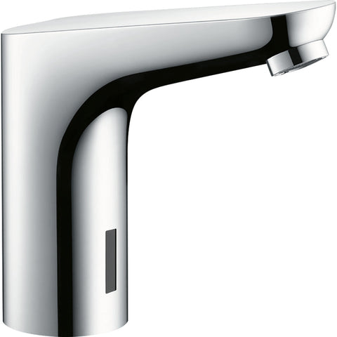 Hansgrohe Focus Electronic Basin Mixer with Temperature Pre-Adjustment and Mains Connections 230 V - Chrome - Unbeatable Bathrooms
