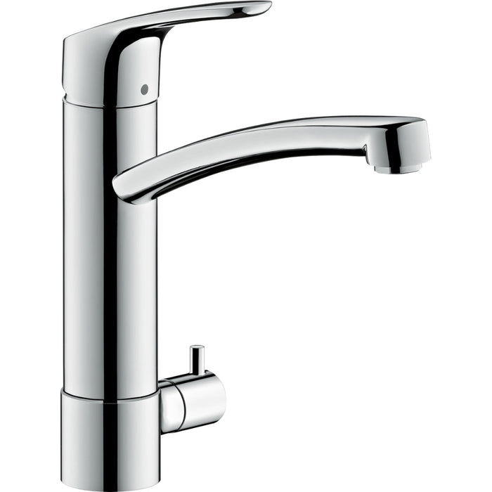 Hansgrohe Focus M41 Single Lever Kitchen Mixer 200 with Shut-Off Valve For Additional Appliance, Single Spray Mode - Chrome - Unbeatable Bathrooms