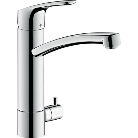 Hansgrohe Focus M41 Single Lever Kitchen Mixer 200 with Shut-Off Valve For Additional Appliance, Single Spray Mode - Chrome - Unbeatable Bathrooms
