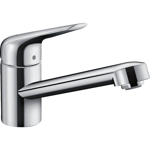 Hansgrohe Focus M42 Single Lever Kitchen Mixer 100 Coolstart, Ecoselection, Single Spray Mode - Chrome - Unbeatable Bathrooms