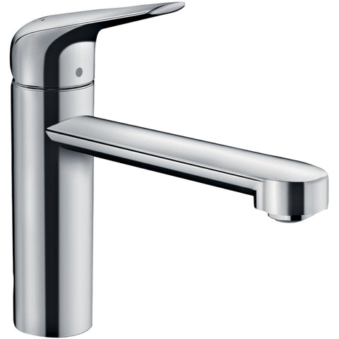 Hansgrohe Focus M42 Single Lever Kitchen Mixer 120 Coolstart, Ecoselection, Single Spray Mode - Chrome - Unbeatable Bathrooms