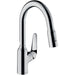 Hansgrohe Focus M42 Single Lever Kitchen Mixer 180 with Pull-Out Spray, 2 Spray Modes - Unbeatable Bathrooms