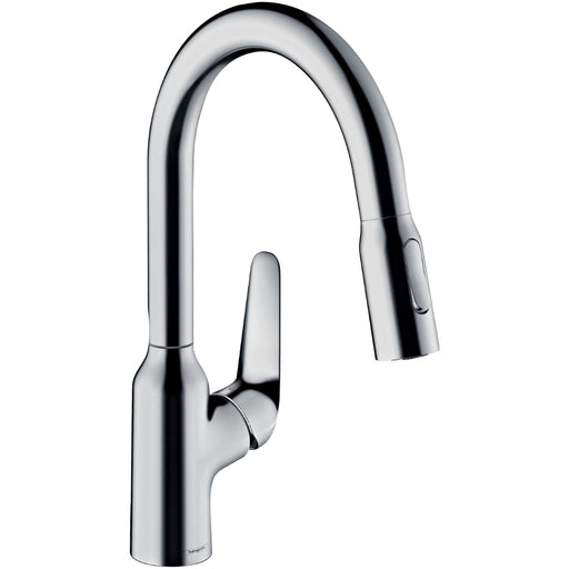 Hansgrohe Focus M42 Single Lever Kitchen Mixer 180 with Pull-Out Spray, 2 Spray Modes - Unbeatable Bathrooms