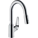 Hansgrohe Focus M42 Single Lever Kitchen Mixer 180 with Pull-Out Spray, 2 Spray Modes - Unbeatable Bathrooms