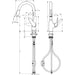 Hansgrohe Focus M42 Single Lever Kitchen Mixer 180 with Pull-Out Spray, 2 Spray Modes - Unbeatable Bathrooms