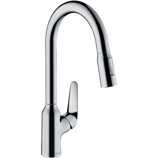 Hansgrohe Focus M42 Single Lever Kitchen Mixer 220 with Pull-Out Spray, 2 Spray Modes - Unbeatable Bathrooms