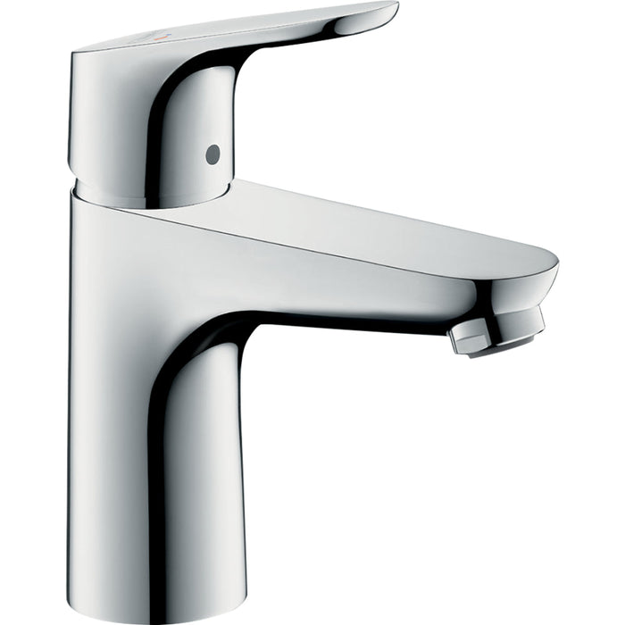 Hansgrohe Focus Single Lever Basin Mixer 100 Coolstart with Pop-Up Waste - Chrome - Unbeatable Bathrooms