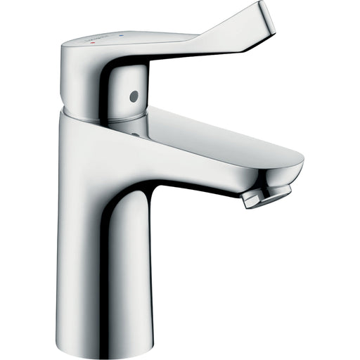Hansgrohe Focus Single Lever Basin Mixer 100 with Extra Long Handle Without Waste - Chrome - Unbeatable Bathrooms