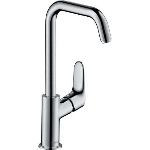 Hansgrohe Focus Single Lever Basin Mixer 240 with Swivel Spout Without Waste - Chrome - Unbeatable Bathrooms