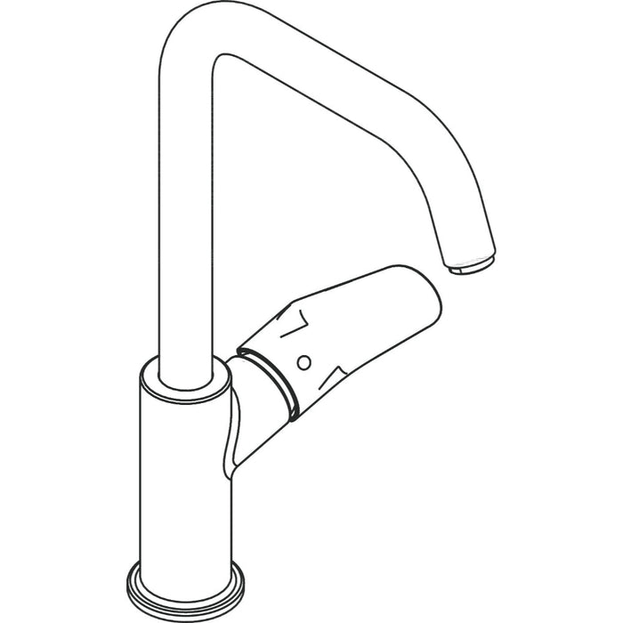Hansgrohe Focus Single Lever Basin Mixer 240 with Swivel Spout and Pop-Up Waste - Chrome - Unbeatable Bathrooms