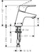 Hansgrohe Focus Single Lever Basin Mixer 70 with Push-Open Waste - Chrome - Unbeatable Bathrooms