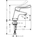 Hansgrohe Focus Single Lever Basin Mixer 70 with Extra Long Handle Without Waste - Chrome - Unbeatable Bathrooms