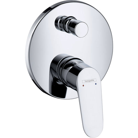 Hansgrohe Focus Single Lever Manual Bath Mixer For Concealed Installation - Chrome - Unbeatable Bathrooms
