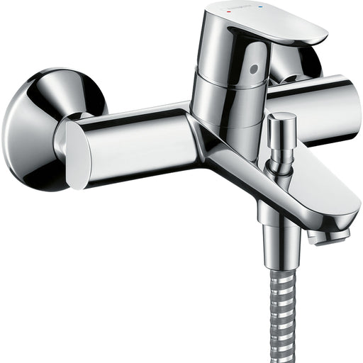 Hansgrohe Focus Single Lever Manual Bath Mixer For Exposed Installation with 2 Flow Rates - Chrome - Unbeatable Bathrooms