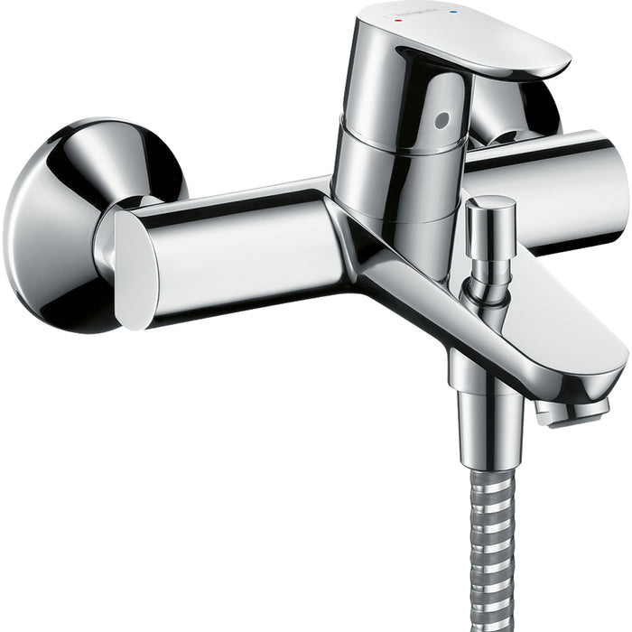 Hansgrohe Focus Single Lever Manual Bath Mixer For Exposed Installation - Chrome - Unbeatable Bathrooms