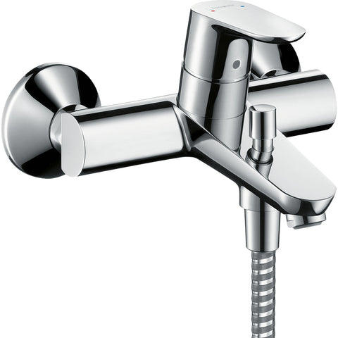Hansgrohe Focus Single Lever Manual Bath Mixer For Exposed Installation - Chrome - Unbeatable Bathrooms