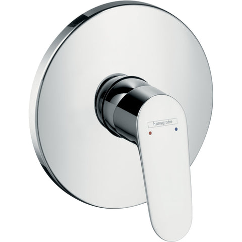 Hansgrohe Focus Single Lever Manual Shower Mixer Highflow For Concealed Installation - Chrome - Unbeatable Bathrooms