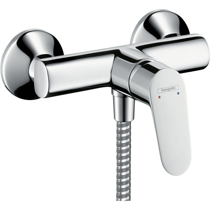 Hansgrohe Focus Single Lever Manual Shower Mixer For Exposed Installation - Chrome - Unbeatable Bathrooms