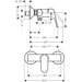 Hansgrohe Focus Single Lever Manual Shower Mixer For Exposed Installation - Chrome - Unbeatable Bathrooms