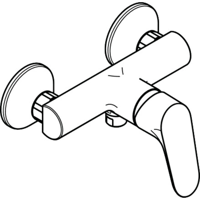 Hansgrohe Focus Single Lever Manual Shower Mixer For Exposed Installation - Chrome - Unbeatable Bathrooms