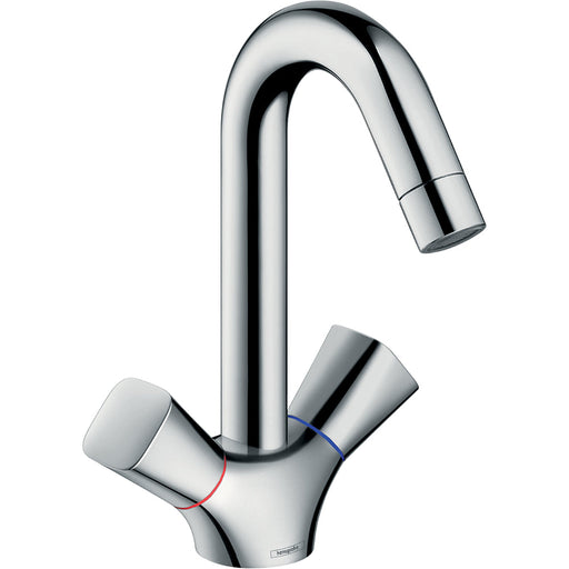 Hansgrohe Logis 2-Handle Basin Mixer 150 with Pop-Up Waste - Chrome - Unbeatable Bathrooms