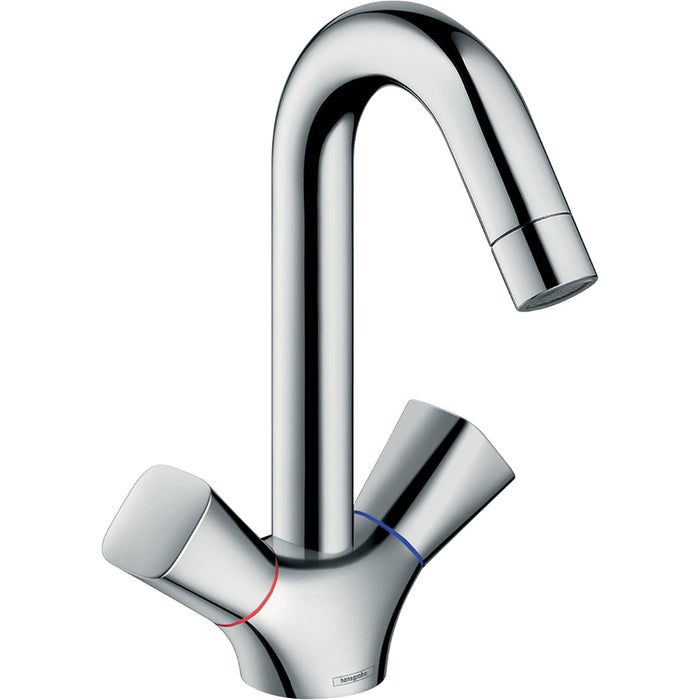 Hansgrohe Logis 2-Handle Basin Mixer 150 with Pop-Up Waste - Chrome - Unbeatable Bathrooms