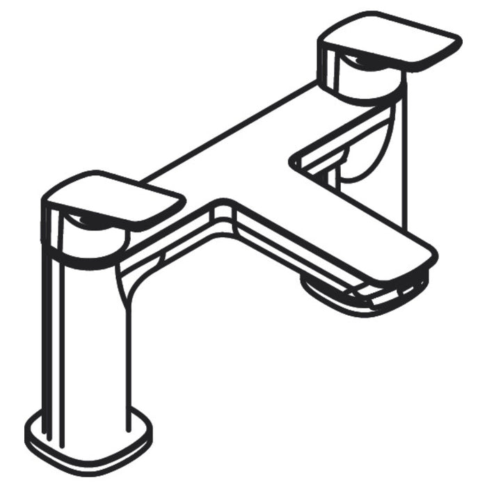 Hansgrohe Logis 2-Hole Rim Mounted Bath Mixer - Unbeatable Bathrooms
